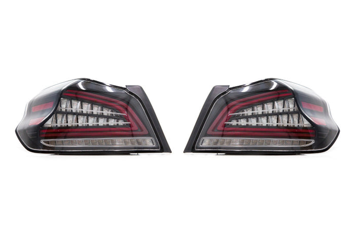 OLM Spec CR Sequential Tail Lights (Clear Lens / Black Base) - 2015-2021 Subaru WRX / STI